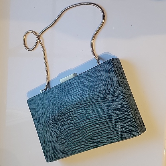 BCBG MAXAZRIA green leather clutch bag - Picture 9 of 9